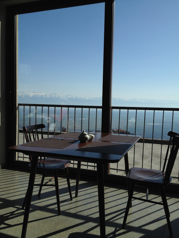 View from dining room at Hotel Kabadoni