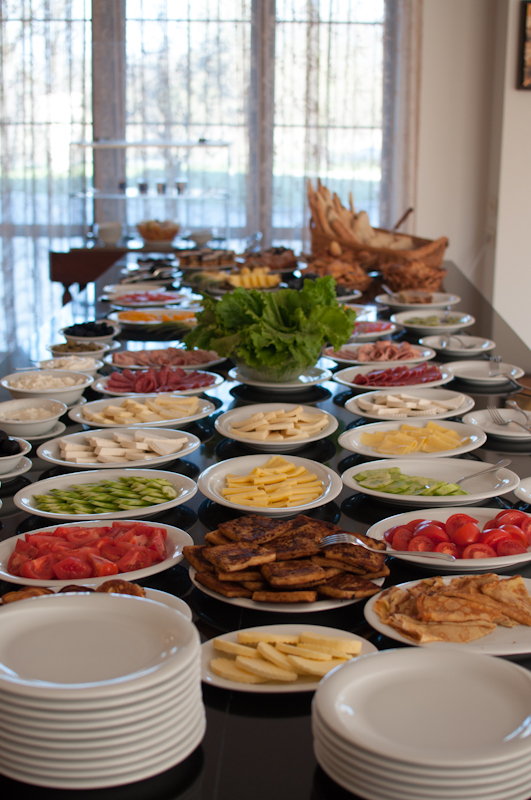 Breakfast spread at Kvareli Eden