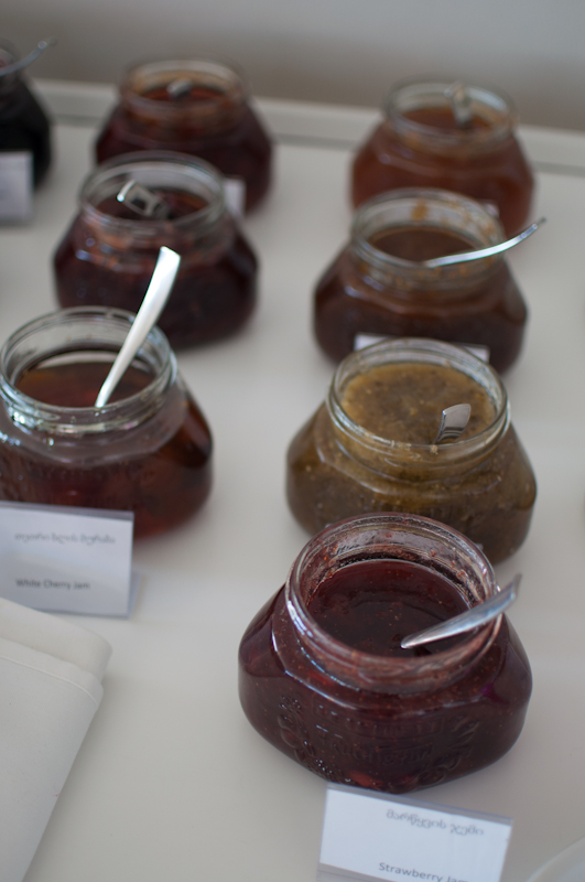 Homemade jam at breakfast at Hotel Kabadoni