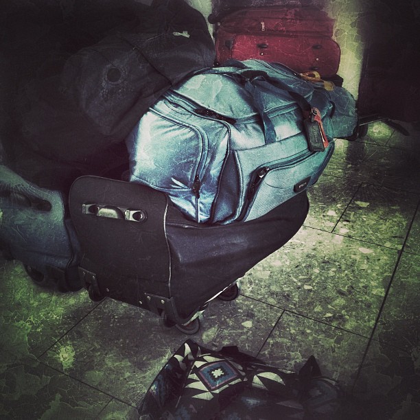 Cluttered (our luggage!)