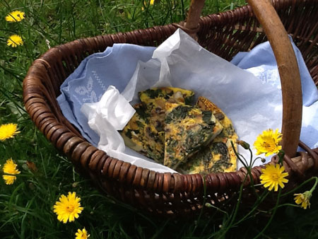 Swiss Chard, Mushroom and Potato Frittata