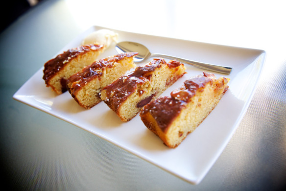 caramelised quince and almond cake by The Quirk and the Cool