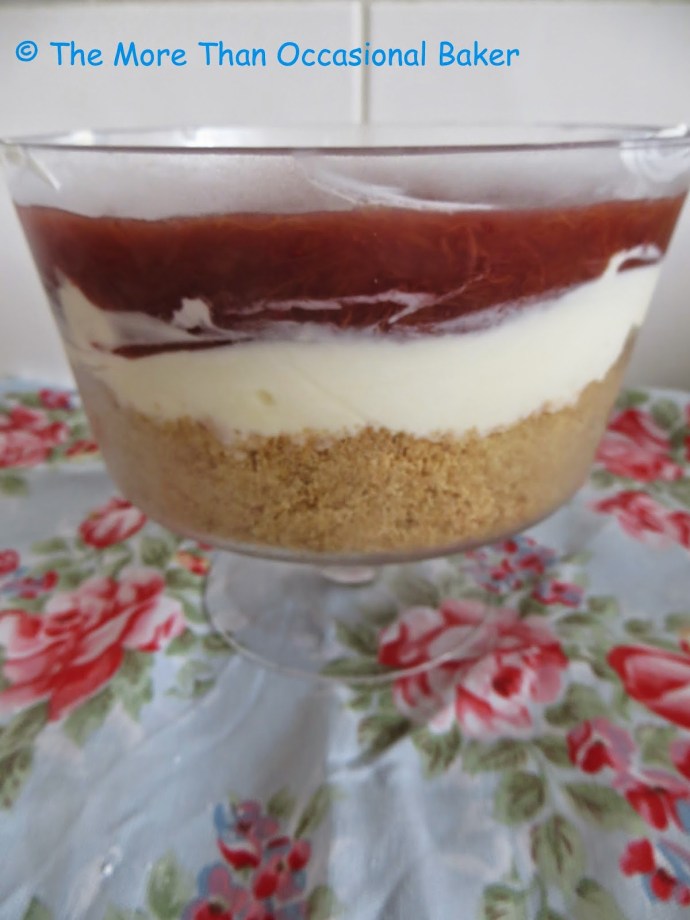 rhubarb and redcurrant cheesecake by Ros of The More Than Occasional Baker.