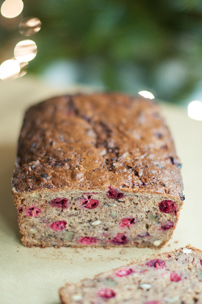 courgette and cranberry loaf