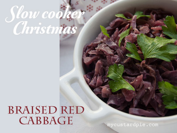 Slow cooker braised red cabbage