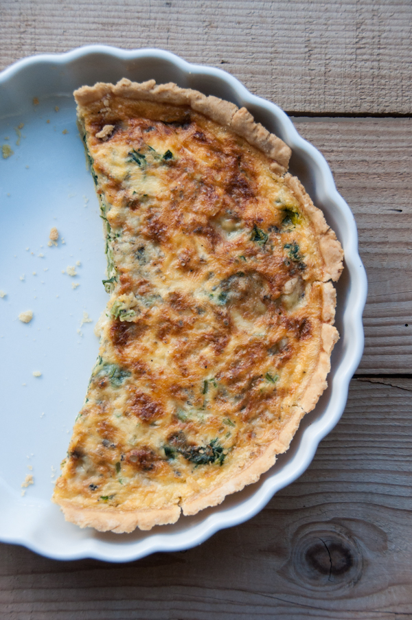 Chard and stilton tart