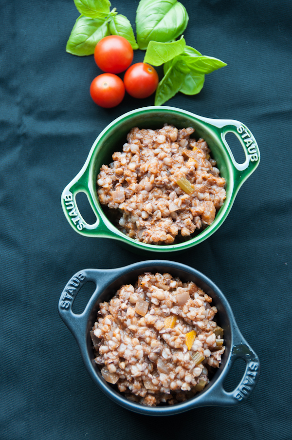 Vegan buckwheat ragu