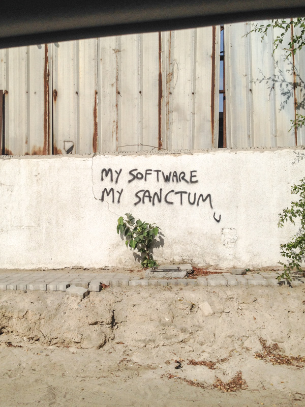 Arcadia Blank graffiti near Modern Ice Factory Dubai - mycustardpie.com