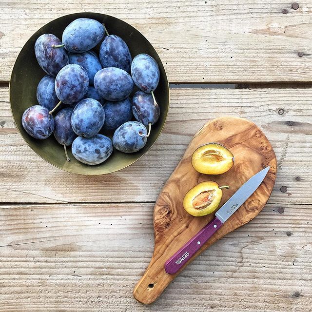 Seasonal ripe plums from the region - mycustardpie.com