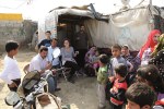 Soup for Syria. Barbara with refugees from the&nbsp;camp
