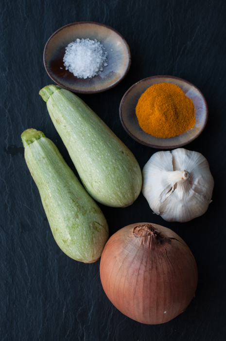 Courgettes and mushrooms on My Custard Pie