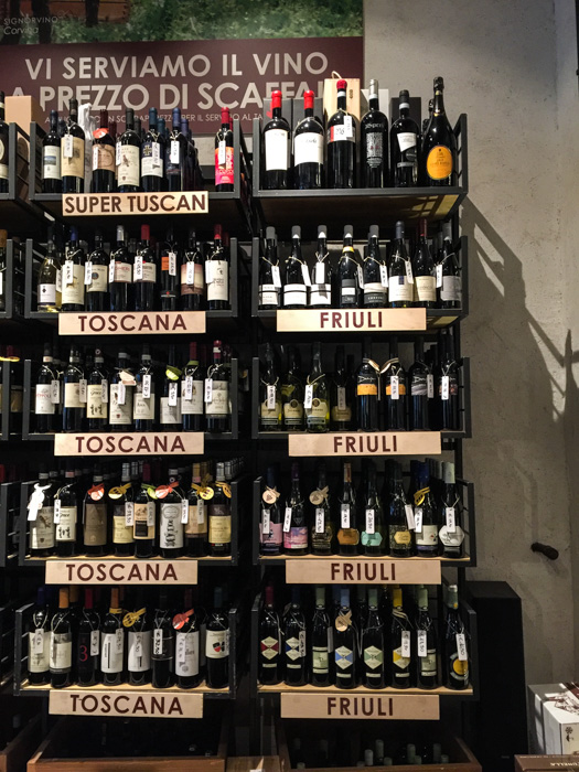 Buying wine in Milan on mycustardpie.com
