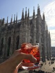 The Duomo and a Negroni with Aperol in  Milan Italy. Read more on mycustardpie.com