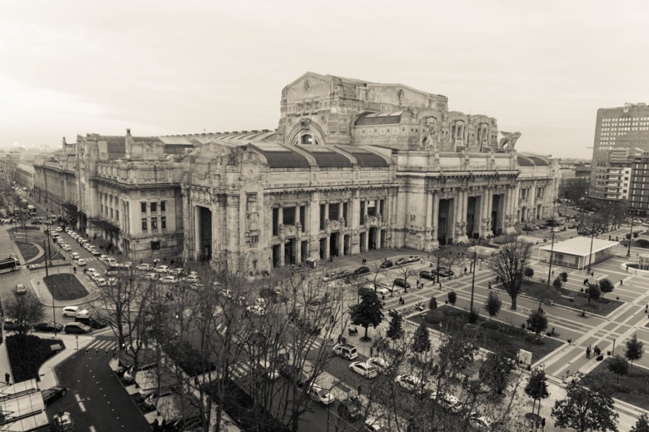 The Central station in Milan viewed from the Excelsior Gallia - read more on mycustardpie.com