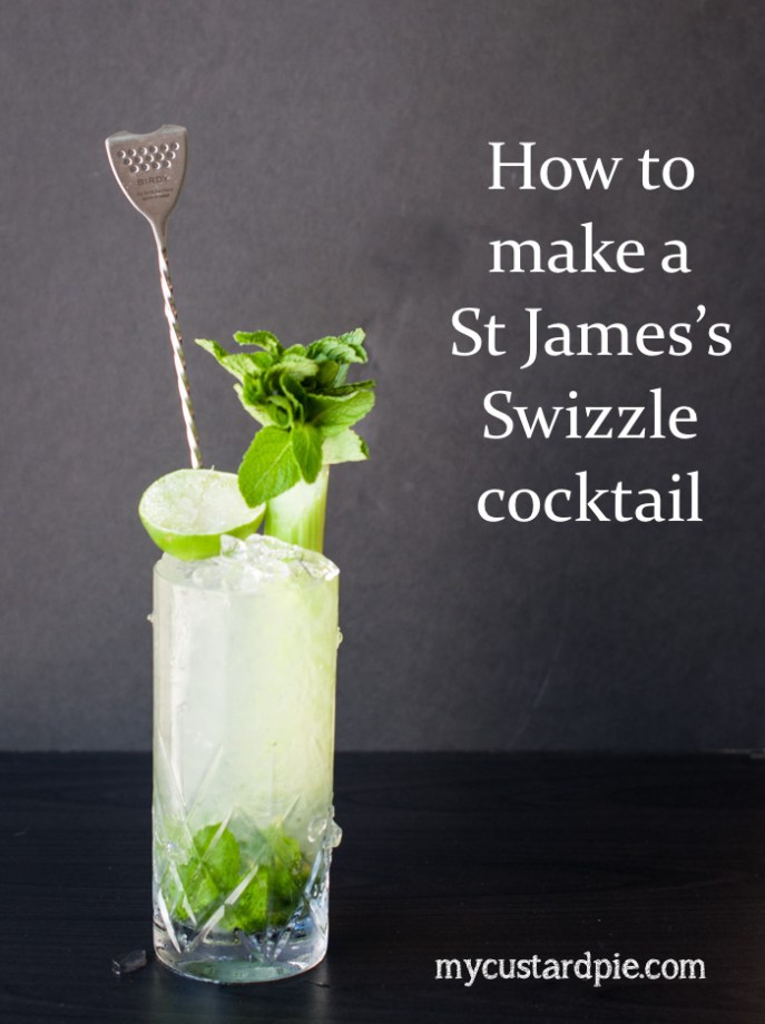 How to make a St James's Swizzle gin cocktail on mycustardpie.com