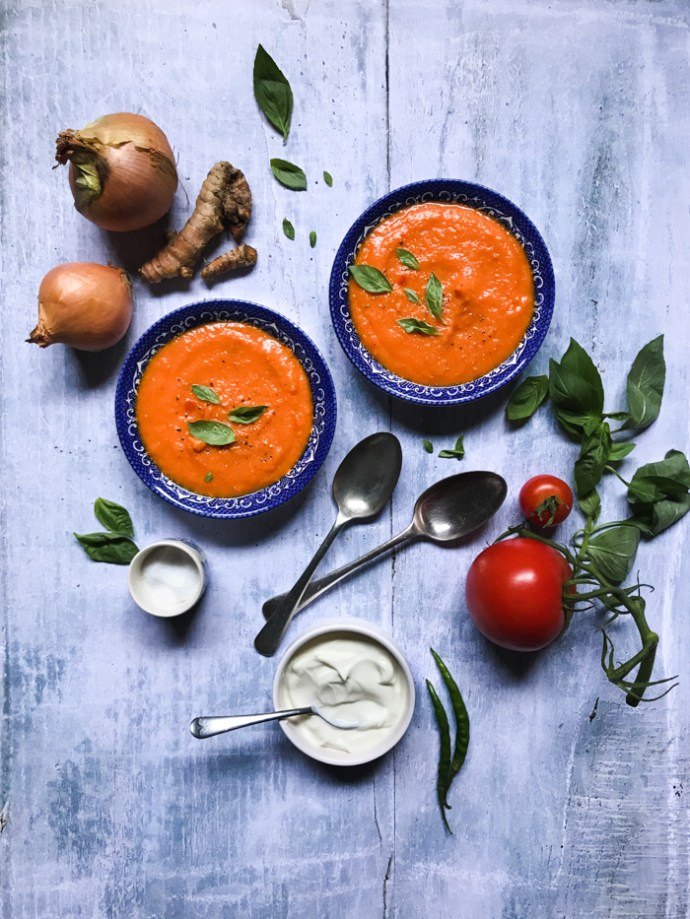Sweet Potato and turmeric soup