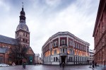 Riga cathedral at&nbsp;twilight