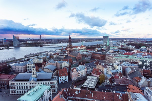 View over the city of Riga to the river