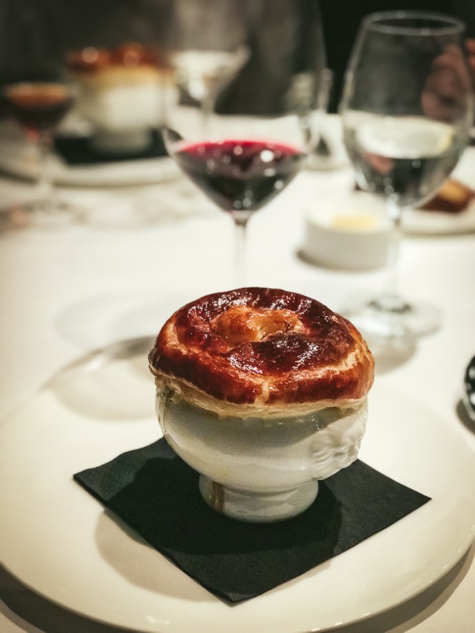 Soup with a pastry top