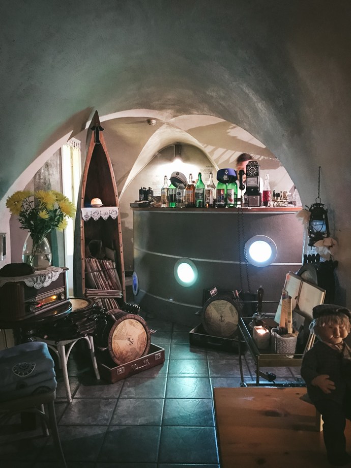 Bar in cellar of restaurant in riga