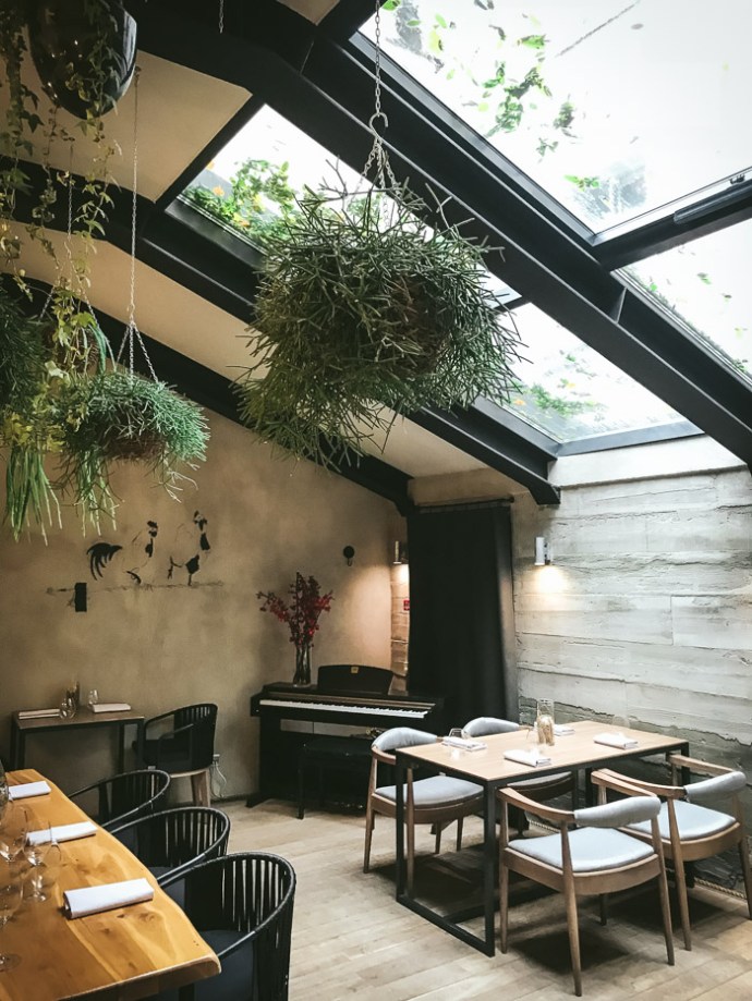 Table and chairs in conservatory