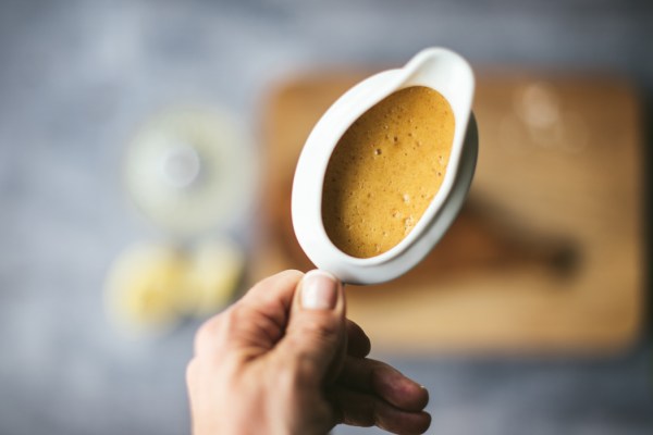 A jug of citrus salad dressing