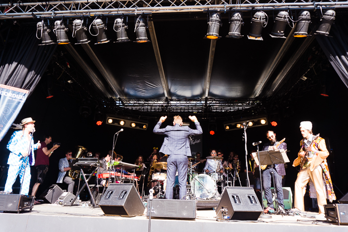 Band on stage at the Montreux jazz festival