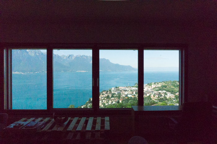 view of lake geneva from a window