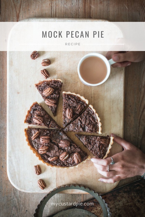 Pin this mock pecan pie to pinterest