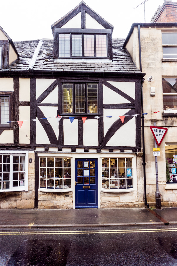 Black and white Half-timbered house in Winchcombe