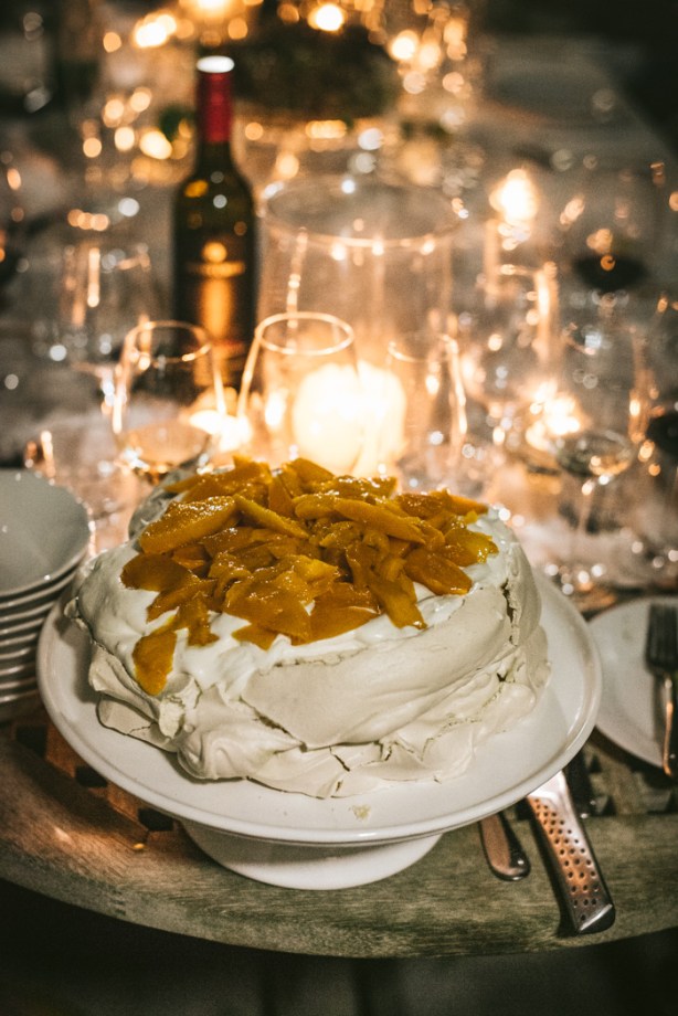 Mango meringue with margarita cream