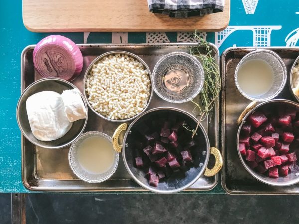 ingredients for beetroot and goats cheese pies