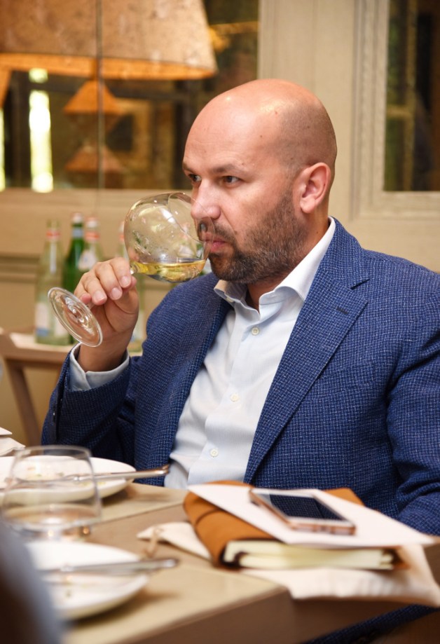 Jean Soubeyrand tasting wine