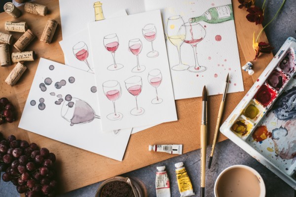 paintings of wine