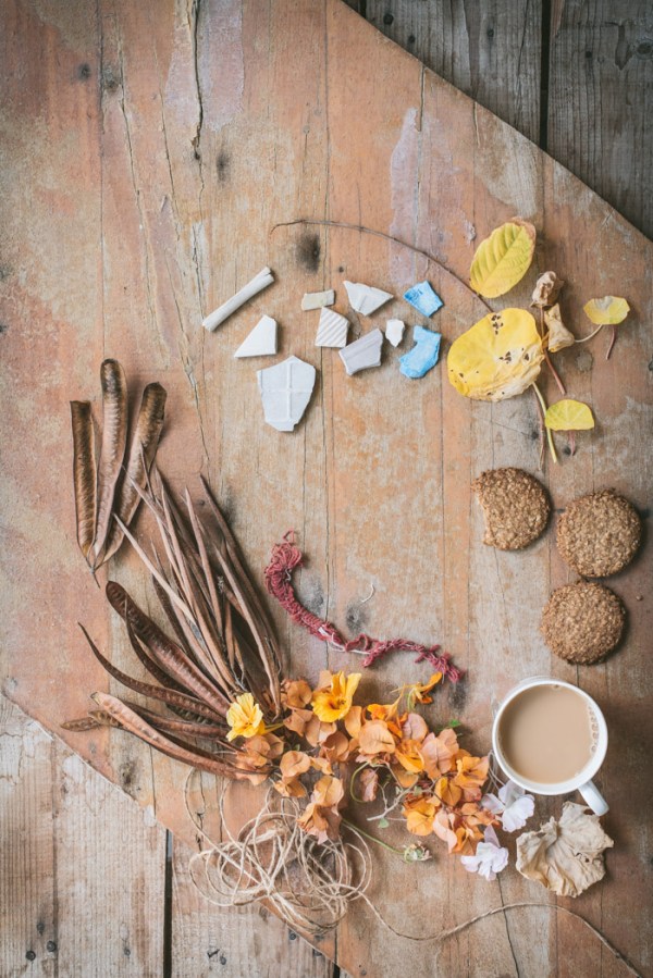 a cup of tea, biscuits and other bits and pieces