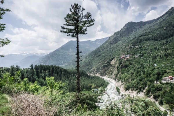 river at the bottom of valley