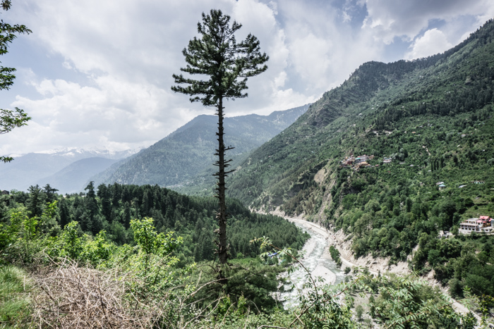 river at the bottom of valley