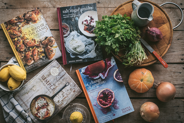collection of Diana Henry cookbooks