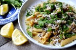 Halloumi pasta with lemon and&nbsp;mint