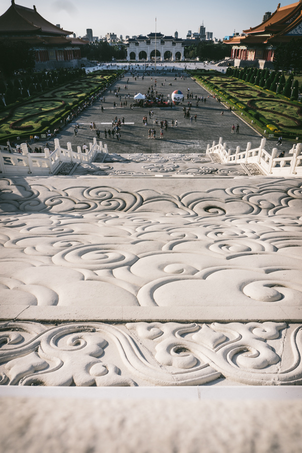 Looking down from Chiang Kai Shek memorial
