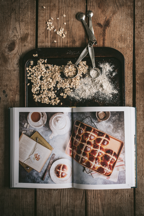 cookery book on a baking tray