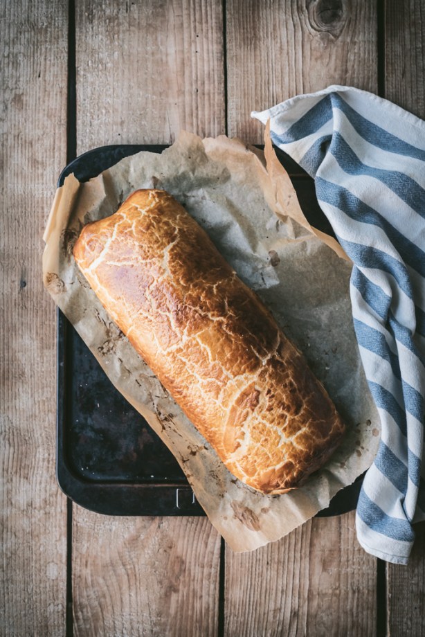 Beef Wellington on a baking tray