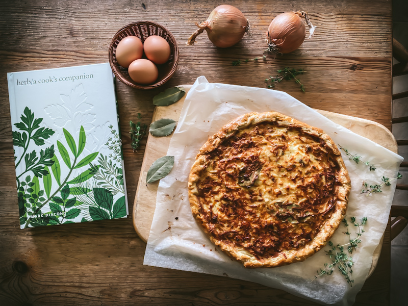 onion and thyme tart