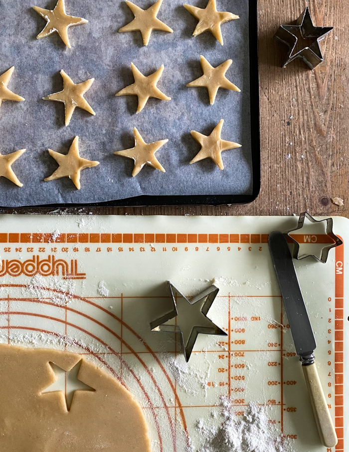 honey and ginger biscuit dough