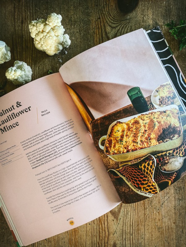 walnut and cauliflower mince recipe in Rachel Ama cookbook